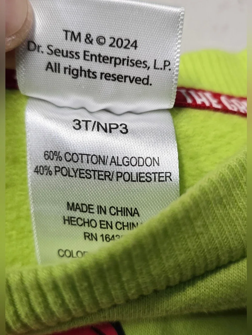Dr Seuss Team Grinch Sweatshirt And Jogger Set 3T